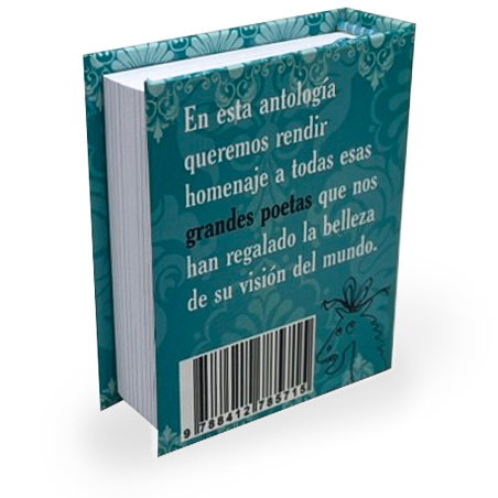 Contraportada minilibro Mujeres en verso tapa dura