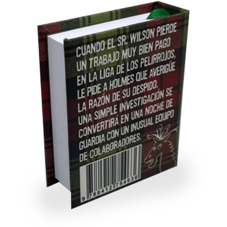 Contraportada Sherlock Holmes -La aventura de la liga de los pelirrojos- tapa dura